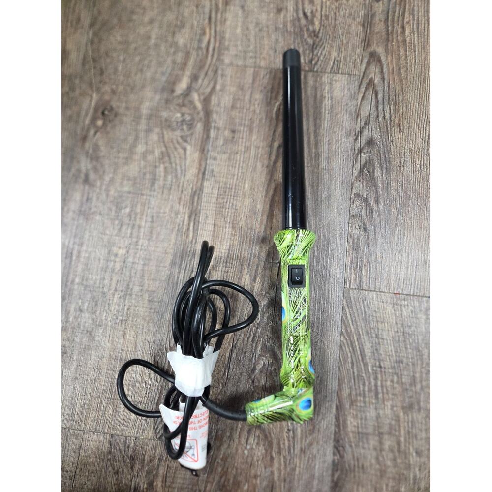 Evalectric Soft Touch Peacock The New Evolution Curler Wand Iron 18/25 Hair Tool